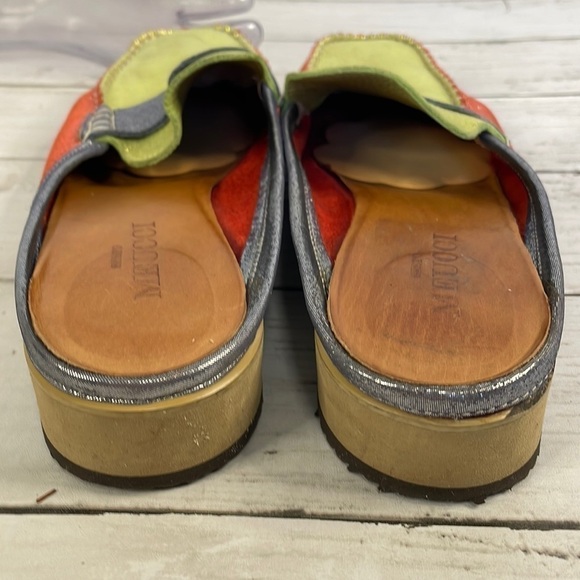 Sesto Meucci Multi Color Leather "Glitter" Mules - Picture 10 of 13